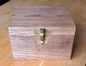 Box with dark oak stain