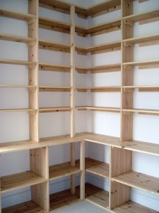 Study shelving in pine