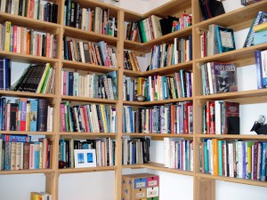 Study shelving in pine