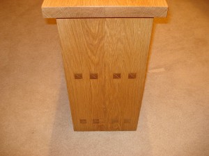 Television unit in oak